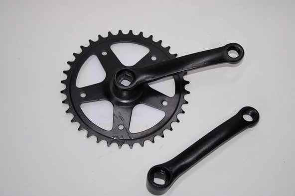BMX BİSİKLET 32 T AYNAKOL KÖŞELİ MODEL SİYAH RENK BMX ORTA DİŞLİ - 8