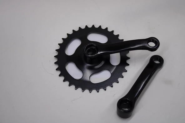 BMX BİSİKLET 32 T AYNAKOL KÖŞELİ MODEL SİYAH RENK BMX ORTA DİŞLİ - 2