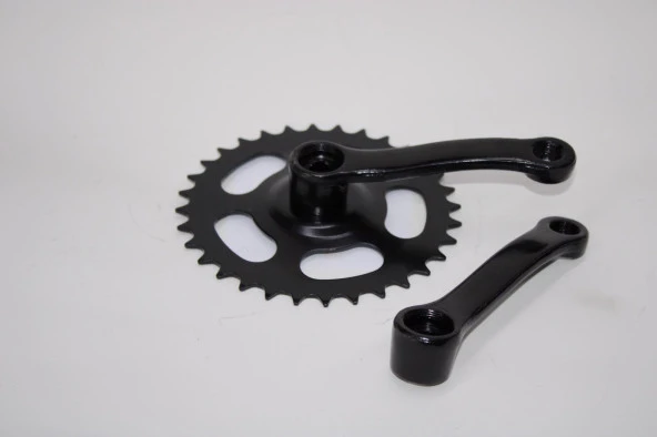 BMX BİSİKLET 36 T AYNAKOL KÖŞELİ MODEL SİYAH RENK BMX ORTA DİŞLİ - Resim 2