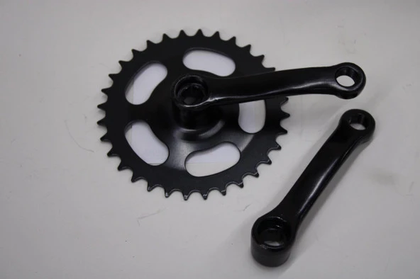 BMX BİSİKLET 36 T AYNAKOL KÖŞELİ MODEL SİYAH RENK BMX ORTA DİŞLİ - Resim 3