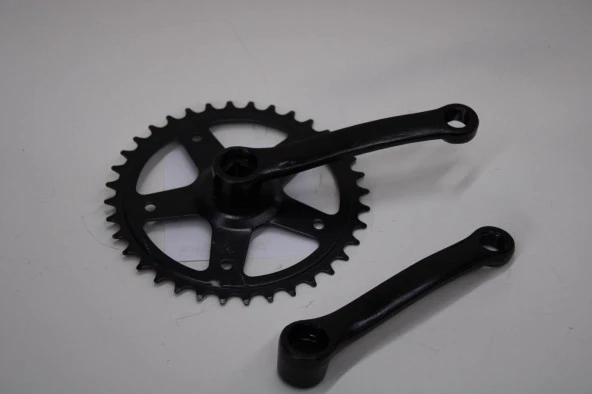 BMX BİSİKLET 36 T AYNAKOL KÖŞELİ MODEL SİYAH RENK BMX ORTA DİŞLİ - Resim 5