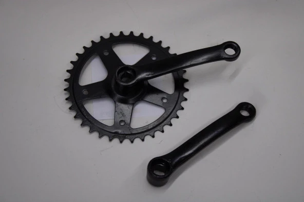 BMX BİSİKLET 36 T AYNAKOL KÖŞELİ MODEL SİYAH RENK BMX ORTA DİŞLİ - Resim 6