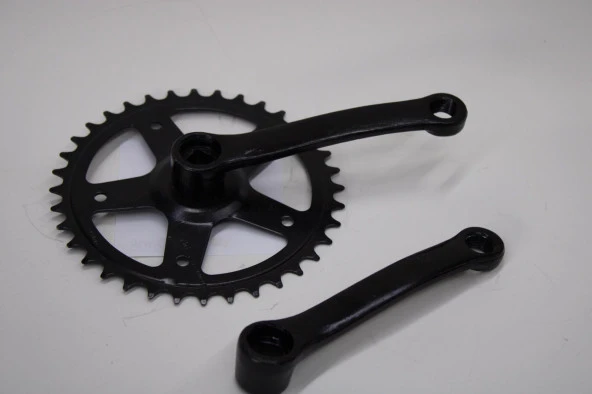 BMX BİSİKLET 36 T AYNAKOL KÖŞELİ MODEL SİYAH RENK BMX ORTA DİŞLİ - Resim 8