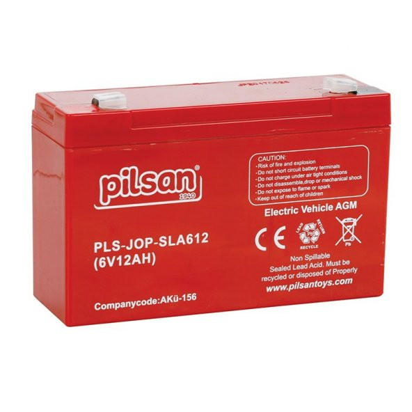 6 VOLT 12 AMPER AKÜLÜ ARABA AKÜSÜ 6 V 12A ORJİNAL PİLSAN AKÜ