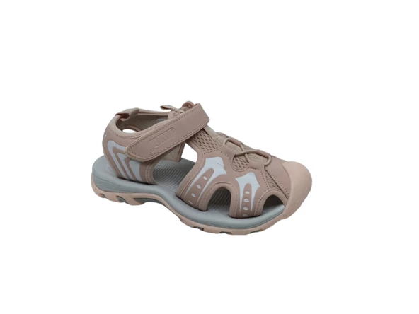 Jump 50100 Kız Çocuk Gri Bantlı Burnu Kapalı Spor Sandalet - 4