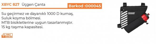FORTE GT Bisiklet Kadro Arası Matara Hazneli Su Geçirmez Üçgen Çanta - 11