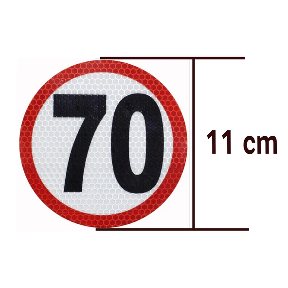 Reflektörlü Fosforlu Bant Tır Kamyon Dorse Arkası Hız Yazısı 11cm - 8