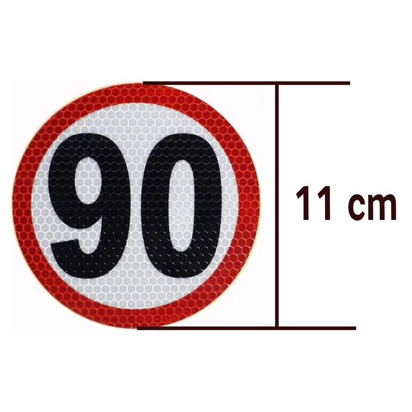 Reflektörlü Fosforlu Bant Tır Kamyon Dorse Arkası Hız Yazısı 11cm - 10