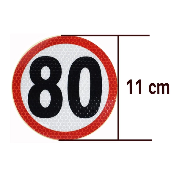 Reflektörlü Fosforlu Bant Tır Kamyon Dorse Arkası Hız Yazısı 11cm - 9