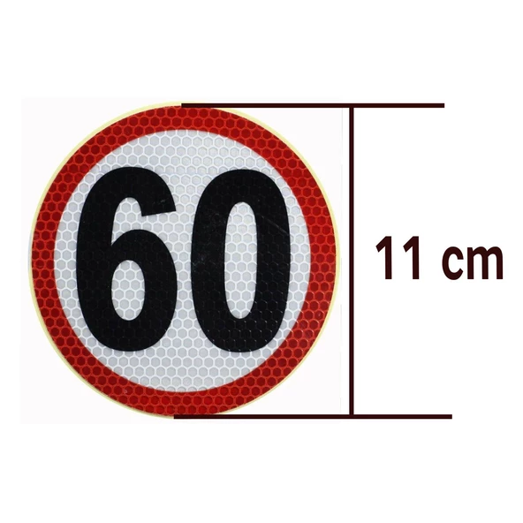 Reflektörlü Fosforlu Bant Tır Kamyon Dorse Arkası Hız Yazısı 11cm - 7
