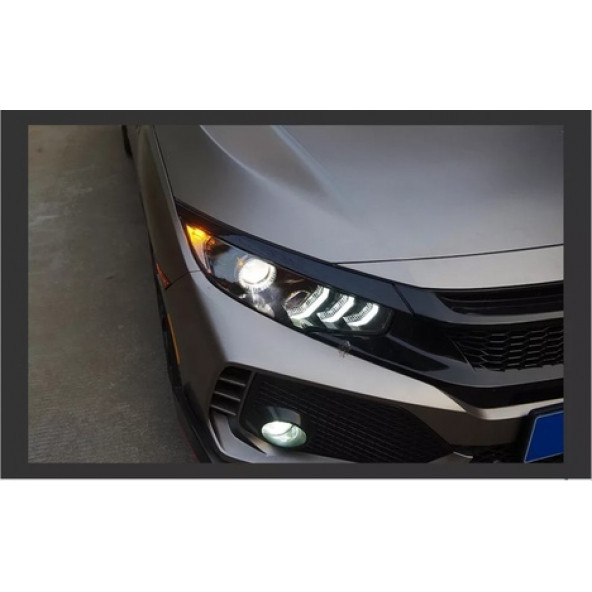 CIVIC FC5 2016-2021 IÇIN UYUMLU ANIMASYONLU MUSTANG DIZAYN LED FAR TAKIMI - 2