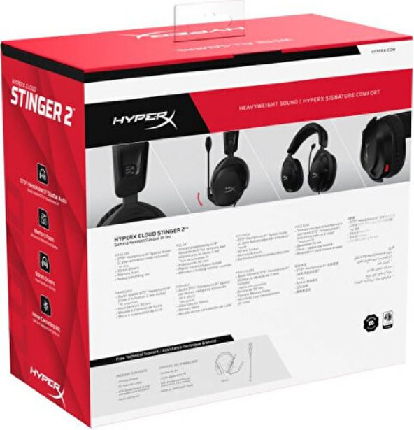 Hyperx Cloud Stinger Core Hx-Hscsc2-Bk/Ww Kablolu Mikrofonlu Kulak Üstü Oyuncu Kulaklığı - 4