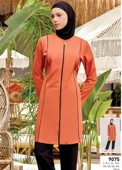 BirolGaye Rozamay 9075 Beny  Tam Boy Tesettür Mayo - Resim 5