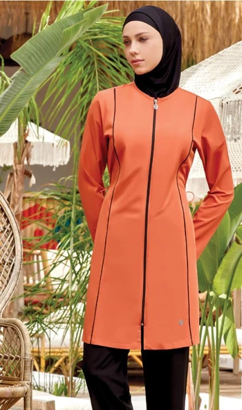 BirolGaye Rozamay 9075 Beny  Tam Boy Tesettür Mayo - Resim 2