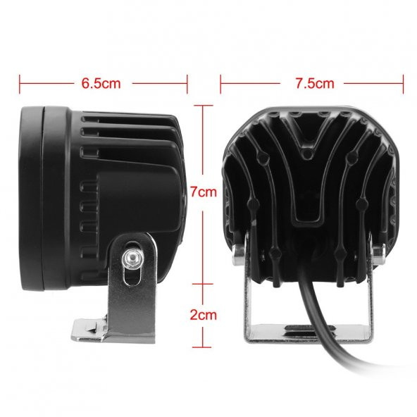 Off-road sis lambası 4 led 12-32V 40W -set Beyaz / LASS284-2 - 2