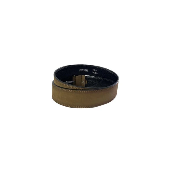 Fossil Taba Desenli Hakiki Deri Spor Erkek Kemeri 4cm-120CM - 4
