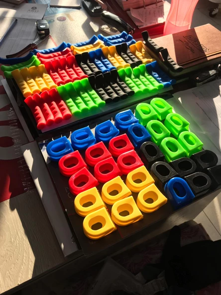 BİSİKLET FREN KOLU KORUYUCU SİLİKON PVC KORUYUCU SİYAH KIRMIZI - 10