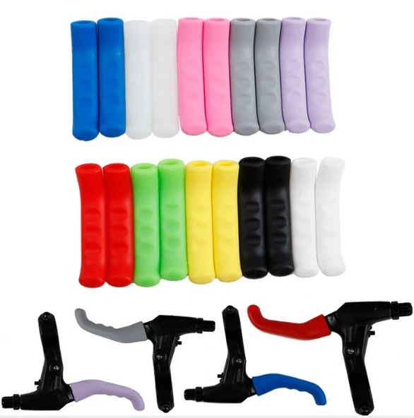 BİSİKLET FREN KOLU KORUYUCU SİLİKON PVC KORUYUCU SİYAH-KIRMIZI - 2
