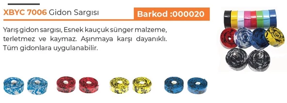 YOL BİSİKLETİ GİDON BANDI SARGISI 6 FARKLI RENK SEÇENEKLİ - 12