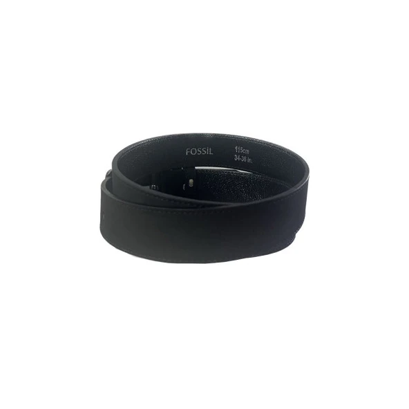 Fossil Siyah Hakiki Deri Spor Erkek Kemeri 4cm-125CM - Resim 4