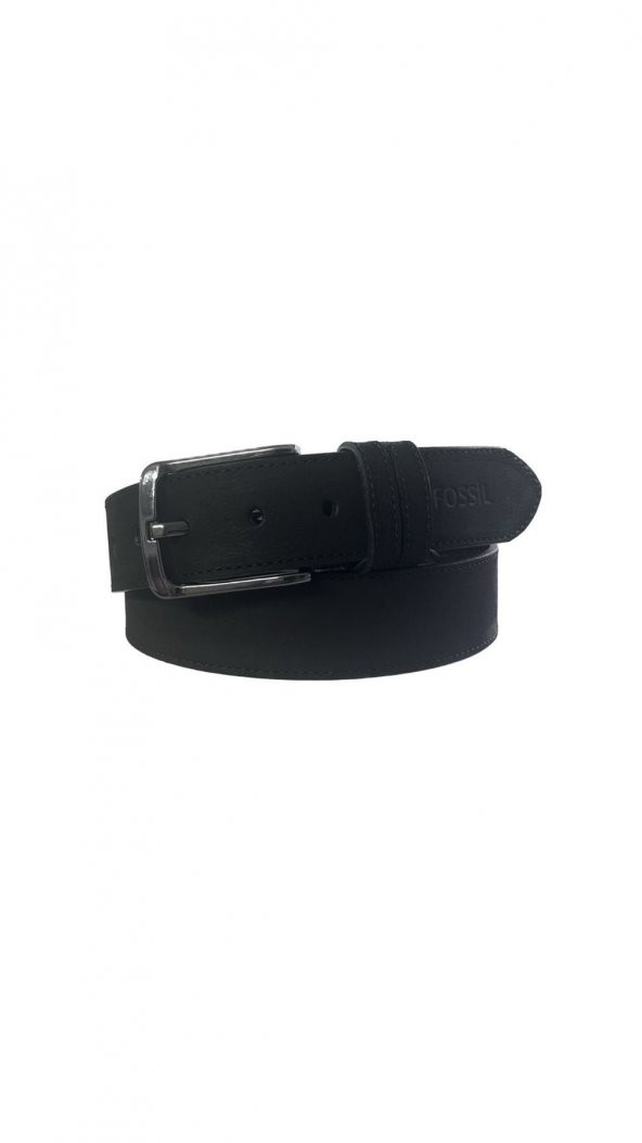 Fossil Siyah Hakiki Deri Spor Erkek Kemeri 4cm-110CM - 2