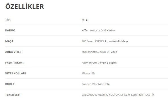 SALCANO HECTOR V-FREN 26 JANT DAĞ BİSİKLETİ ÇAMURLUK HEDİYE - Resim 3