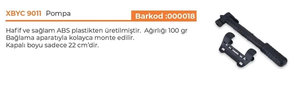 XBYC-9011 MİNİ POMPA BİSİKLET MİNİ POMPA YÜKSEK KALİTE - 3