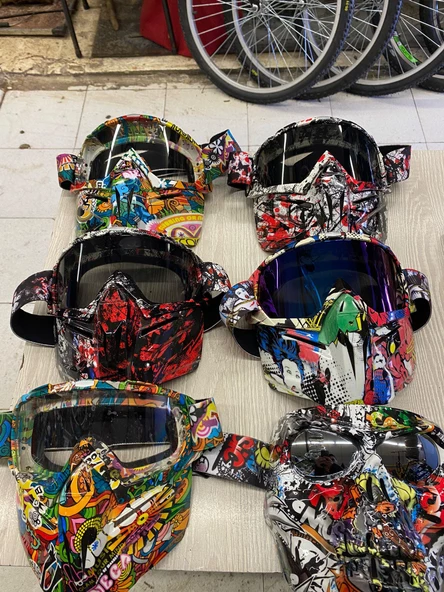 TEX710 JET MASKE BİSİKLET-MOTORSİKLET-KAYAK ÇOK AMAÇLI MASKE GÖZLÜK - 4