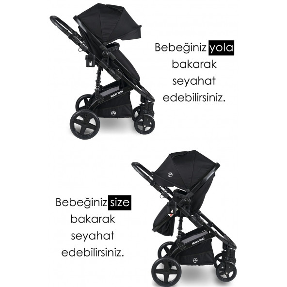 Maxi Taxi Fast Pro Travel Sistem Bebek Arabası Siyah - 5