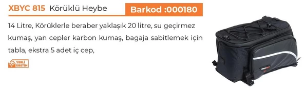 XBYC 815 FORTE GT 30 LT BİSİKLET ARKA HEYBE ÇANTA - 3
