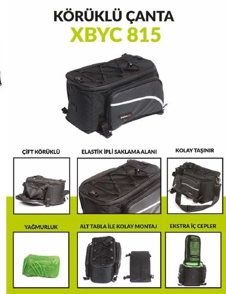 XBYC 815 FORTE GT 30 LT BİSİKLET ARKA HEYBE ÇANTA - 4