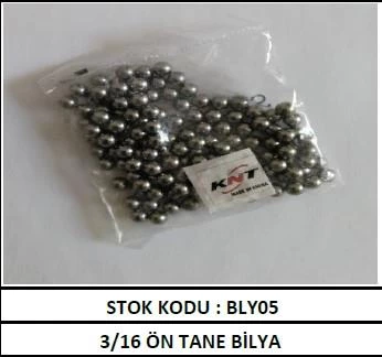KNT BİSİKLET ÖN TEKER BİLYASI 11 GROSO 3/16 ÖN TANE BİLYA 144'LÜ ürün görseli 1