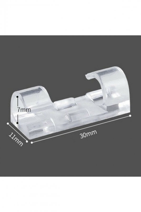 Kablo Sabitleyici Klipsler 20 Adet Kablo Düzenleyici Duvar Fayans Cam Kablo Tutucu Yapışkanlı Klips - 3