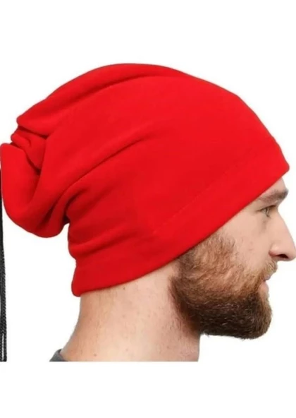 Erkek Polar Bere Kırmızı Bandana Bisiklet Boyunluk Motosiklet Kışlık Giyim Polar Bandana Boyunluk - 5