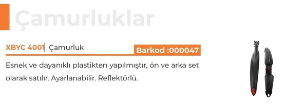 XBYC 4001 Çamurluk FORTE GT ESNEK PRATİK SÖK TAK ÖN ARKA ÇAMURLUK - 2