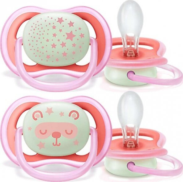 Avent SCF376/22 Ultra Air Night 6-18 Ay Emzik Kız 2li