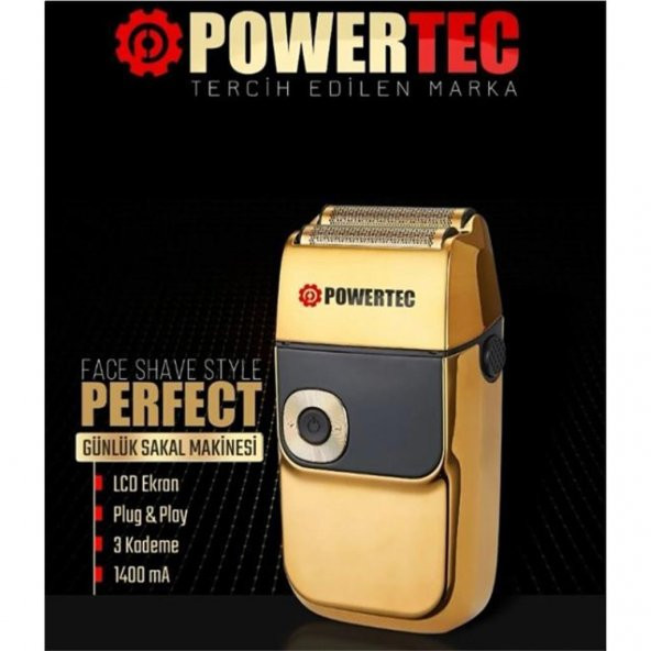 Powertec TR-550 Digital Günlük Sakal Makinesi