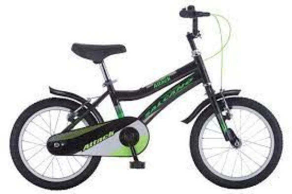 Salcano Attack 16 Jant Çocuk Bisikleti Yan Denge Tekerli Siyah Yeşil - 2