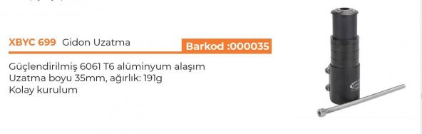 XBYC 699 Gidon Yükseltici Adaptör Siyah ALÜ DİREKSİYON YÜKSELTİCİ - 2