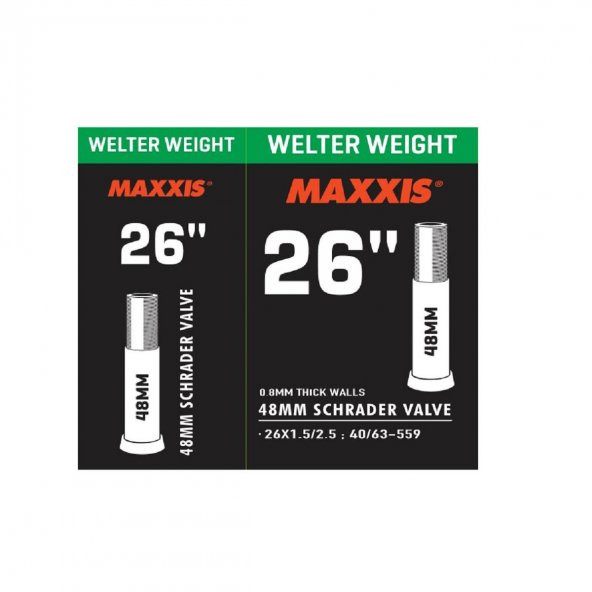 Maxxis 26 Jant Bisiklet İç Lastik 26X1.5/2.5 48 mm SV Oto Sibop - Resim 2