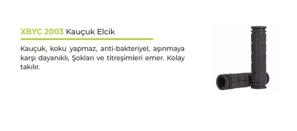 Forge GT XBYC 2003 Kauçuk Elcik YUMUŞAK BİSİKLET ELCİĞİ SİYAH - 3