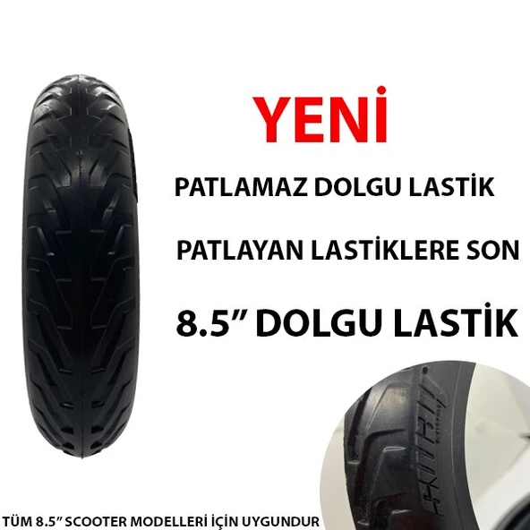 Xiaomi 8.5 İnç Elektrikli Scooter Dolgu PATLAMAZ Lastik Sway - 3
