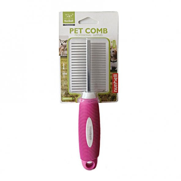 Nunbell Çift Taraflı Kedi Köpek Keçe Açıcı Tarak 7 / 19,5 cm