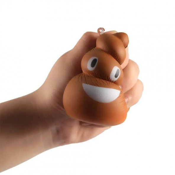 Anahtarlık Sevimli Yavaş Yükselen Squishy Poo Oyuncak Çanta Süsü - 3