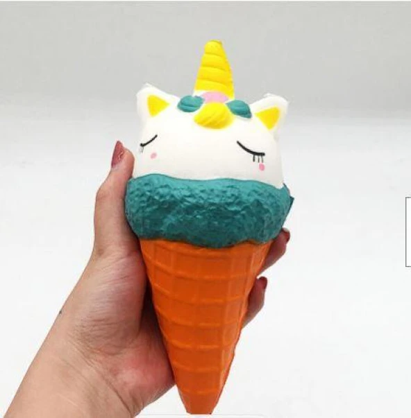 Anahtarlık Sevimli Yavaş Yükselen Squishy Külah Dondurma Oyuncak Çanta Süsü