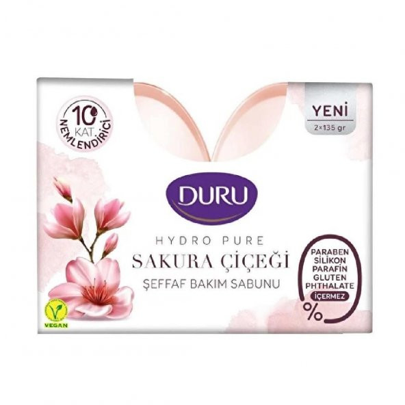 Duru Hydro Pure Sakura Çiçeği Şeffaf Bakım Sabunu 2 x 135 gr - 1