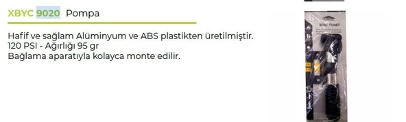 FORTE GT XBYC 9020 BİSİKLET Pompası Hafif ve sağlam Alüminyum POMPA - 2