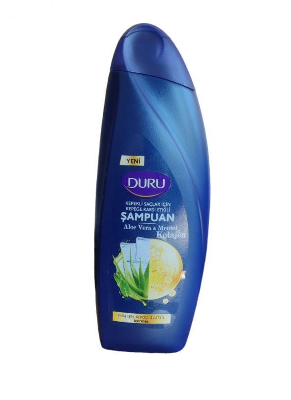 DURU KEPEKLİ SAÇLAR ALOE VERA & MENTOL & KOLAJEN ŞAMPUAN 500 ML