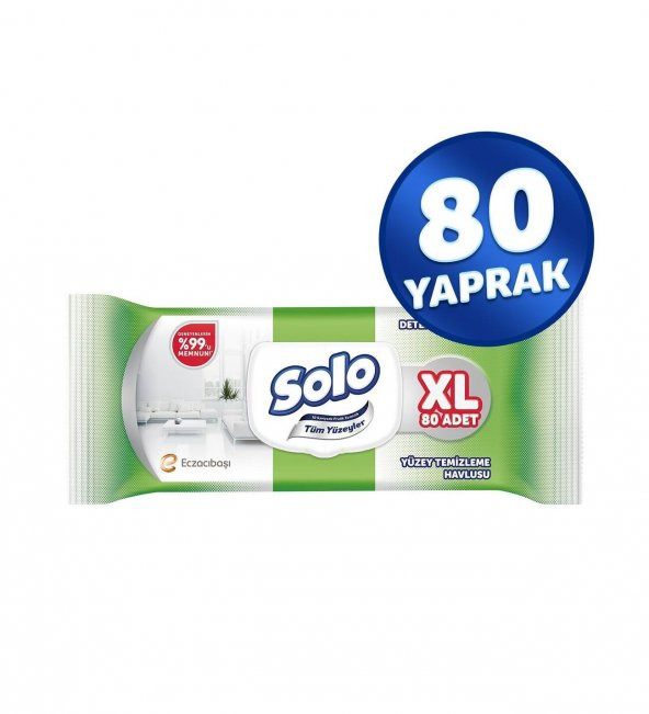 Solo Tüm Yüzeyler Islak Temizleme Havlusu XL 80 Yaprak