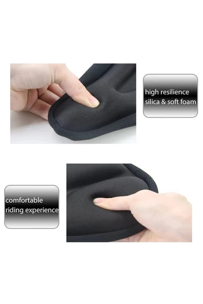 Bisiklet Ultra Yumuşak Siyah Gerçek Jelli Bisiklet Sele Kılıfı - Resim 3